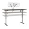 Bestar Bestar Upstand 72W x 30D Standing Desk with Dual Monitor Arm in bark grey 175880-000047 - alternate 9